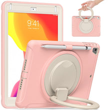 Load image into Gallery viewer, Shocproof Silicone + PC Protective Case with 360 Degree Rotation Foldable Handle Grip Holder &amp; Pen Slot, For iPad 9.7 2018 / 2017 / Air 2 / Pro 9.7, ForiPad 9.7 2018 / 2017 / Air 2 / Pro 9.7