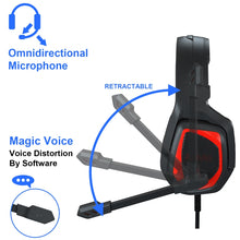 Load image into Gallery viewer, Anivia MH602 3.5mm Wired Gaming Headset with Microphone, MH602 (Black Red), MH602 (Black Blue), MH602 (Black Purple)