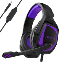 Load image into Gallery viewer, Anivia MH602 3.5mm Wired Gaming Headset with Microphone, MH602 (Black Red), MH602 (Black Blue), MH602 (Black Purple)