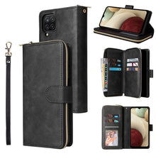 Load image into Gallery viewer, Zipper Wallet Bag Horizontal Flip PU Leather Case with Holder &amp; 9 Card Slots &amp; Wallet &amp; Lanyard &amp; Photo Frame, For Samsung Galaxy A12 5G, For Samsung Galaxy A52 5G, For Samsung Galaxy A72 5G, For Samsung Galaxy S21, For Samsung Galaxy S21 FE           ...
