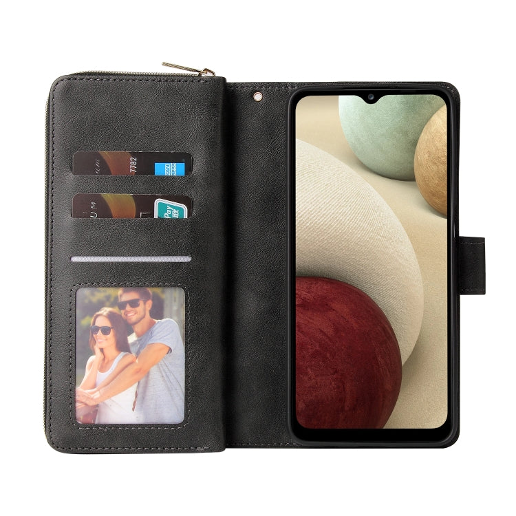 Zipper Wallet Bag Horizontal Flip PU Leather Case with Holder & 9 Card Slots & Wallet & Lanyard & Photo Frame, For Samsung Galaxy A12 5G, For Samsung Galaxy A52 5G, For Samsung Galaxy A72 5G, For Samsung Galaxy S21, For Samsung Galaxy S21 FE           ...