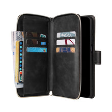 Load image into Gallery viewer, Zipper Wallet Bag Horizontal Flip PU Leather Case with Holder &amp; 9 Card Slots &amp; Wallet &amp; Lanyard &amp; Photo Frame, For Samsung Galaxy A12 5G, For Samsung Galaxy A52 5G, For Samsung Galaxy A72 5G, For Samsung Galaxy S21, For Samsung Galaxy S21 FE           ...