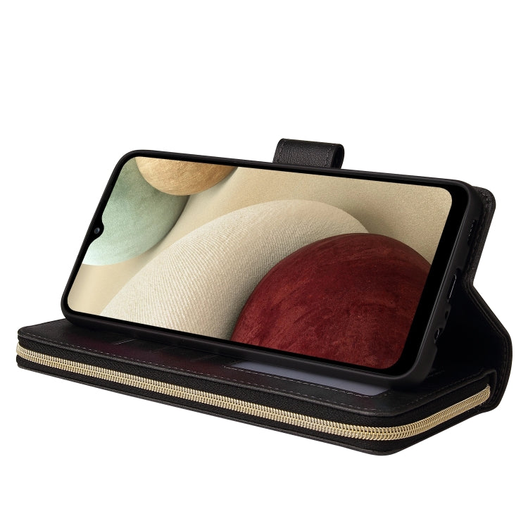 Zipper Wallet Bag Horizontal Flip PU Leather Case with Holder & 9 Card Slots & Wallet & Lanyard & Photo Frame, For Samsung Galaxy A12 5G, For Samsung Galaxy A52 5G, For Samsung Galaxy A72 5G, For Samsung Galaxy S21, For Samsung Galaxy S21 FE           ...