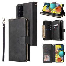 Load image into Gallery viewer, Zipper Wallet Bag Horizontal Flip PU Leather Case with Holder &amp; 9 Card Slots &amp; Wallet &amp; Lanyard &amp; Photo Frame, For Samsung Galaxy A12 5G, For Samsung Galaxy A52 5G, For Samsung Galaxy A72 5G, For Samsung Galaxy S21, For Samsung Galaxy S21 FE           ...