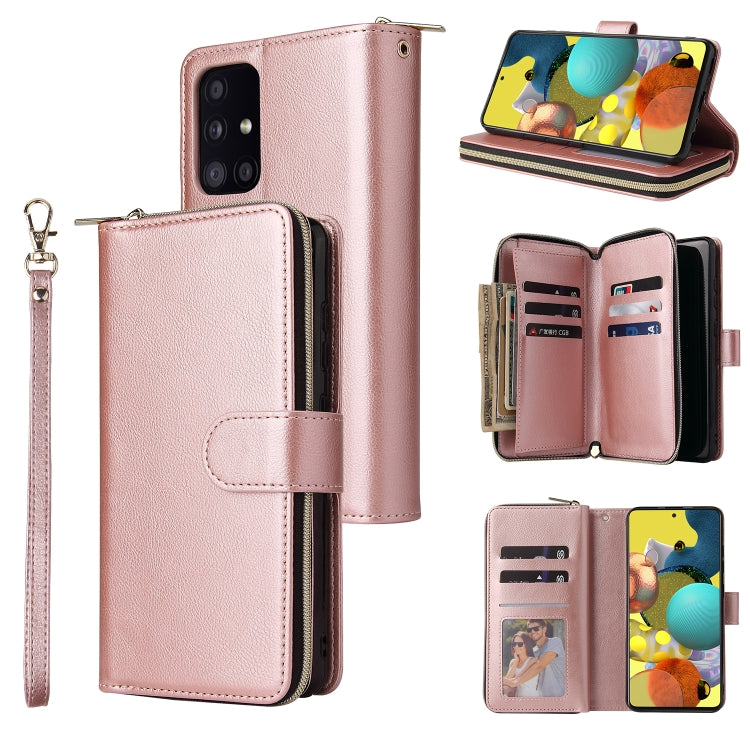 Zipper Wallet Bag Horizontal Flip PU Leather Case with Holder & 9 Card Slots & Wallet & Lanyard & Photo Frame, For Samsung Galaxy A12 5G, For Samsung Galaxy A52 5G, For Samsung Galaxy A72 5G, For Samsung Galaxy S21, For Samsung Galaxy S21 FE           ...
