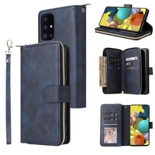 Load image into Gallery viewer, Zipper Wallet Bag Horizontal Flip PU Leather Case with Holder &amp; 9 Card Slots &amp; Wallet &amp; Lanyard &amp; Photo Frame, For Samsung Galaxy A12 5G, For Samsung Galaxy A52 5G, For Samsung Galaxy A72 5G, For Samsung Galaxy S21, For Samsung Galaxy S21 FE           ...