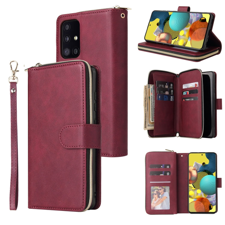Zipper Wallet Bag Horizontal Flip PU Leather Case with Holder & 9 Card Slots & Wallet & Lanyard & Photo Frame, For Samsung Galaxy A12 5G, For Samsung Galaxy A52 5G, For Samsung Galaxy A72 5G, For Samsung Galaxy S21, For Samsung Galaxy S21 FE           ...