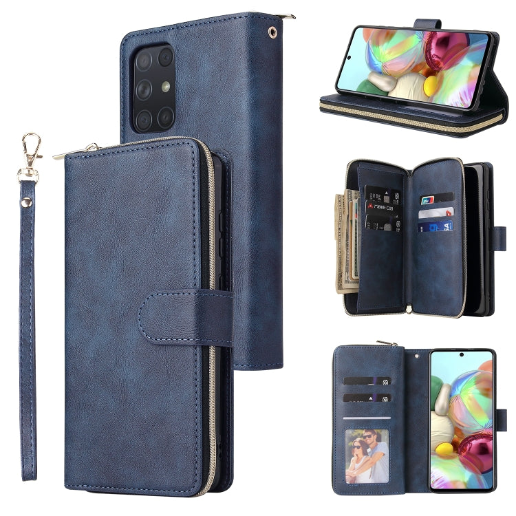 Zipper Wallet Bag Horizontal Flip PU Leather Case with Holder & 9 Card Slots & Wallet & Lanyard & Photo Frame, For Samsung Galaxy A12 5G, For Samsung Galaxy A52 5G, For Samsung Galaxy A72 5G, For Samsung Galaxy S21, For Samsung Galaxy S21 FE           ...