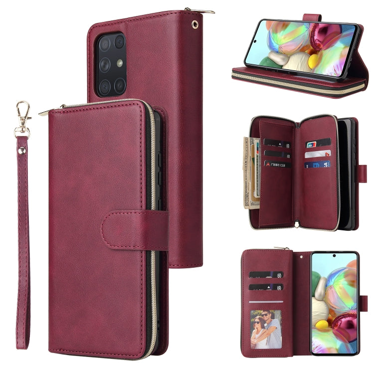Zipper Wallet Bag Horizontal Flip PU Leather Case with Holder & 9 Card Slots & Wallet & Lanyard & Photo Frame, For Samsung Galaxy A12 5G, For Samsung Galaxy A52 5G, For Samsung Galaxy A72 5G, For Samsung Galaxy S21, For Samsung Galaxy S21 FE           ...