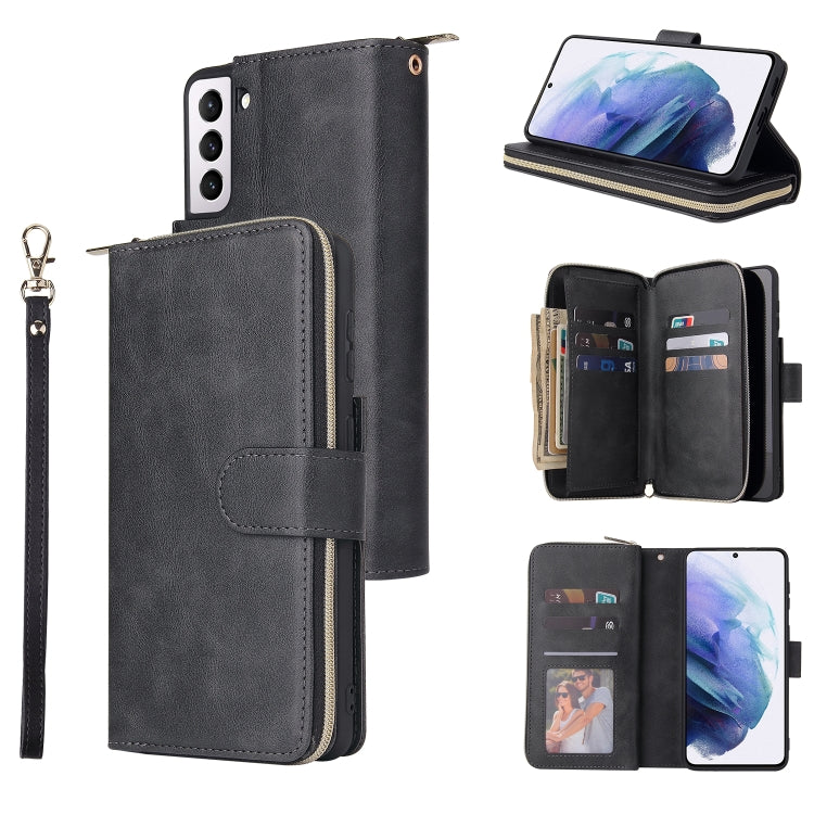 Zipper Wallet Bag Horizontal Flip PU Leather Case with Holder & 9 Card Slots & Wallet & Lanyard & Photo Frame, For Samsung Galaxy A12 5G, For Samsung Galaxy A52 5G, For Samsung Galaxy A72 5G, For Samsung Galaxy S21, For Samsung Galaxy S21 FE           ...