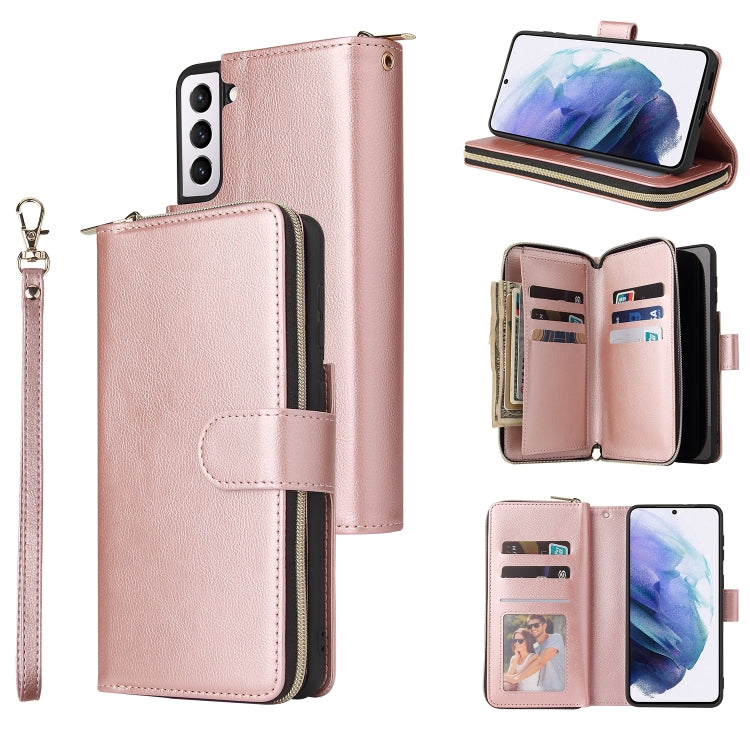 Zipper Wallet Bag Horizontal Flip PU Leather Case with Holder & 9 Card Slots & Wallet & Lanyard & Photo Frame, For Samsung Galaxy A12 5G, For Samsung Galaxy A52 5G, For Samsung Galaxy A72 5G, For Samsung Galaxy S21, For Samsung Galaxy S21 FE           ...