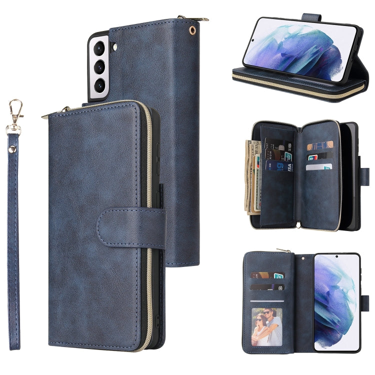 Zipper Wallet Bag Horizontal Flip PU Leather Case with Holder & 9 Card Slots & Wallet & Lanyard & Photo Frame, For Samsung Galaxy A12 5G, For Samsung Galaxy A52 5G, For Samsung Galaxy A72 5G, For Samsung Galaxy S21, For Samsung Galaxy S21 FE           ...