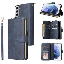 Load image into Gallery viewer, Zipper Wallet Bag Horizontal Flip PU Leather Case with Holder &amp; 9 Card Slots &amp; Wallet &amp; Lanyard &amp; Photo Frame, For Samsung Galaxy A12 5G, For Samsung Galaxy A52 5G, For Samsung Galaxy A72 5G, For Samsung Galaxy S21, For Samsung Galaxy S21 FE           ...