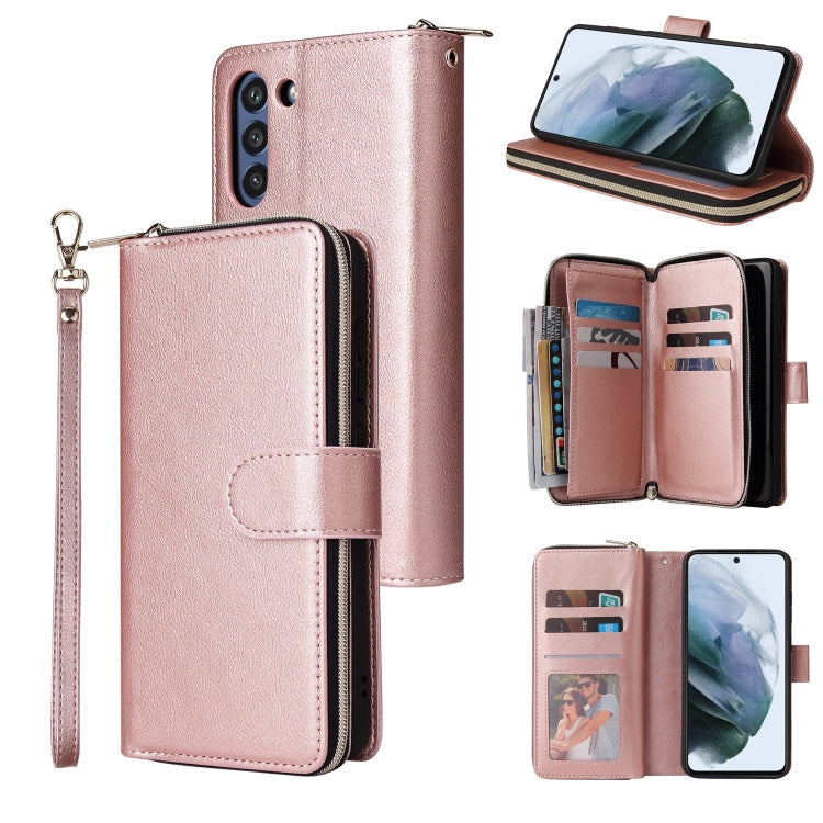 Zipper Wallet Bag Horizontal Flip PU Leather Case with Holder & 9 Card Slots & Wallet & Lanyard & Photo Frame, For Samsung Galaxy A12 5G, For Samsung Galaxy A52 5G, For Samsung Galaxy A72 5G, For Samsung Galaxy S21, For Samsung Galaxy S21 FE           ...