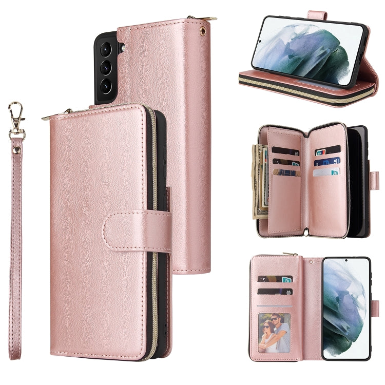 Zipper Wallet Bag Horizontal Flip PU Leather Case with Holder & 9 Card Slots & Wallet & Lanyard & Photo Frame, For Samsung Galaxy A12 5G, For Samsung Galaxy A52 5G, For Samsung Galaxy A72 5G, For Samsung Galaxy S21, For Samsung Galaxy S21 FE           ...