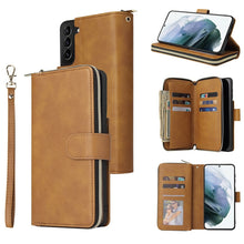 Load image into Gallery viewer, Zipper Wallet Bag Horizontal Flip PU Leather Case with Holder &amp; 9 Card Slots &amp; Wallet &amp; Lanyard &amp; Photo Frame, For Samsung Galaxy A12 5G, For Samsung Galaxy A52 5G, For Samsung Galaxy A72 5G, For Samsung Galaxy S21, For Samsung Galaxy S21 FE           ...
