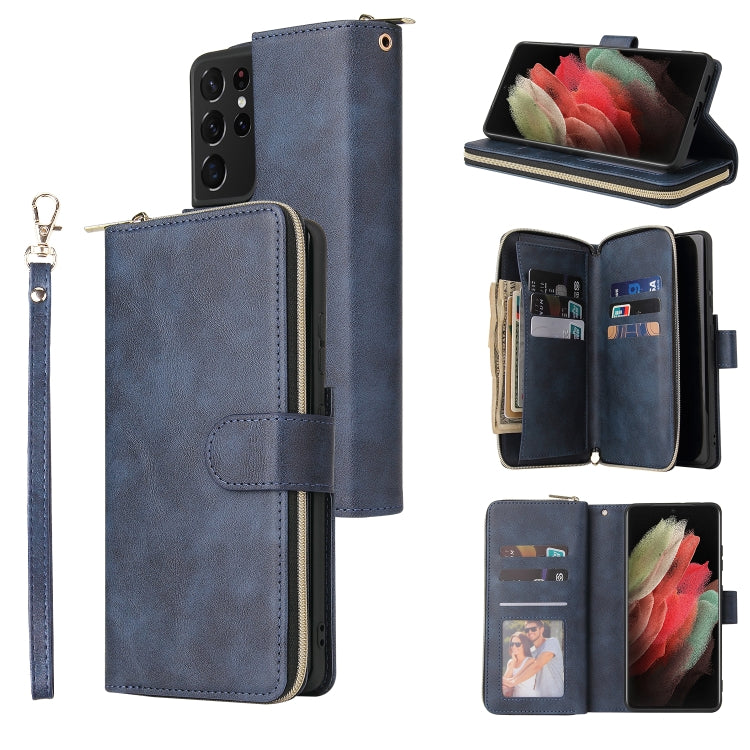 Zipper Wallet Bag Horizontal Flip PU Leather Case with Holder & 9 Card Slots & Wallet & Lanyard & Photo Frame, For Samsung Galaxy A12 5G, For Samsung Galaxy A52 5G, For Samsung Galaxy A72 5G, For Samsung Galaxy S21, For Samsung Galaxy S21 FE           ...