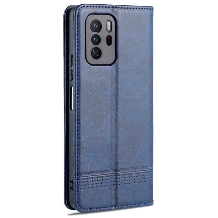 AZNS Magnetic Calf Texture Horizontal Flip Leather Case with Card Slots & Holder & Wallet, For Xiaomi Redmi Note 10 Pro 5G