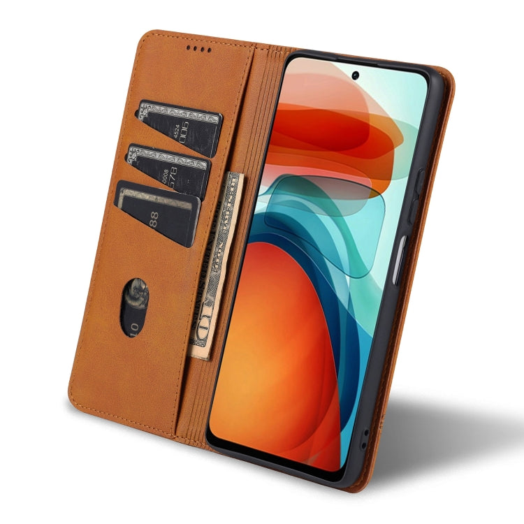 AZNS Magnetic Calf Texture Horizontal Flip Leather Case with Card Slots & Holder & Wallet, For Xiaomi Redmi Note 10 Pro 5G
