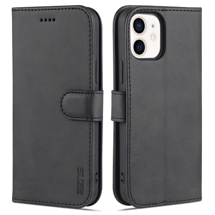 AZNS Skin Feel Calf Texture Horizontal Flip Leather Case with Card Slots & Holder & Wallet, For iPhone 12 / 12 Pro, For iPhone 12 Mini