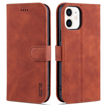 Load image into Gallery viewer, AZNS Skin Feel Calf Texture Horizontal Flip Leather Case with Card Slots &amp; Holder &amp; Wallet, For iPhone 12 / 12 Pro, For iPhone 12 Mini