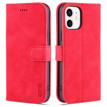 Load image into Gallery viewer, AZNS Skin Feel Calf Texture Horizontal Flip Leather Case with Card Slots &amp; Holder &amp; Wallet, For iPhone 12 / 12 Pro, For iPhone 12 Mini