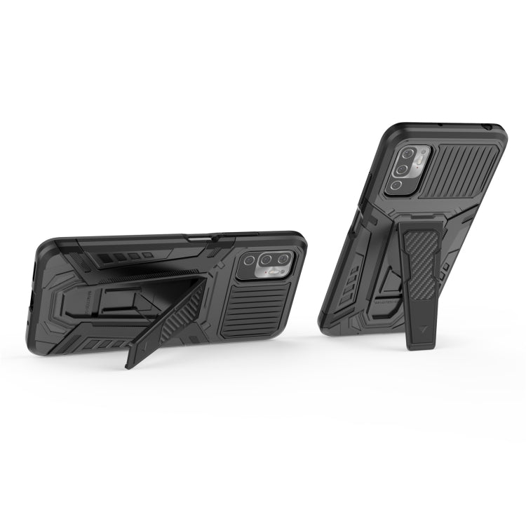 War Chariot Series Armor All-inclusive Shockproof PC + TPU Protective Case with Invisible Holder, For Xiaomi Redmi Note 10 5G