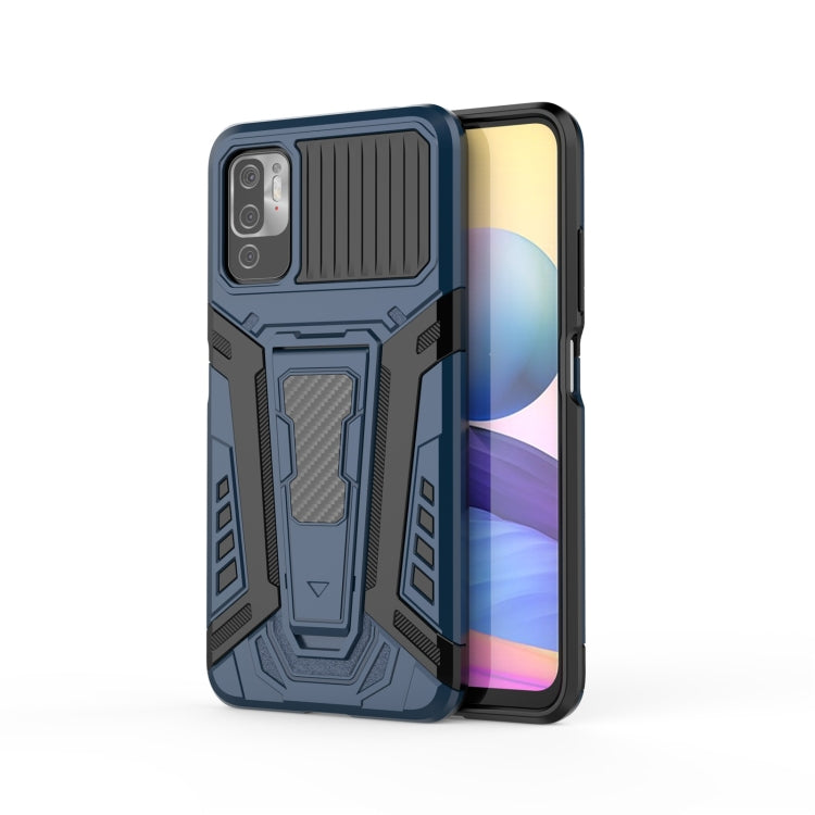 War Chariot Series Armor All-inclusive Shockproof PC + TPU Protective Case with Invisible Holder, For Xiaomi Redmi Note 10 5G