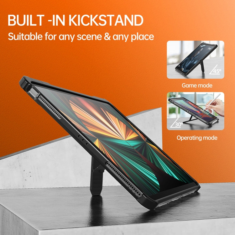 wlons Explorer Series PC + TPU Protective Case with Folding Holder, For iPad 10.2 2020 / 2019 / Air 2019 10.5, For iPad Pro 11 2022 / 2021 / 2020 / 2018 / Air 2020 10.9, For iPad Pro 12.9 2022 / 2021 / 2020 / 2018