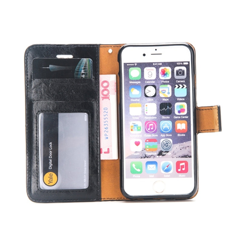 Crazy Horse Texture Detachable Magnetic Back Cover Horizontal Flip Leather Case with Holder & Card Slots & Photo Frame & Wallet, For iPhone 6 / 6s, For iPhone 8 Plus / 7 Plus, For iPhone X / XS, For iPhone XR, For iPhone XS Max