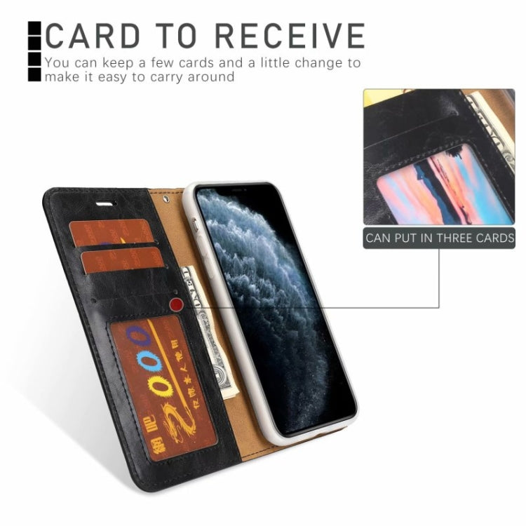 Crazy Horse Texture Detachable Magnetic Back Cover Horizontal Flip Leather Case with Holder & Card Slots & Photo Frame & Wallet, For iPhone 11, For iPhone 11 Pro, For iPhone 11 Pro Max, For iPhone 12 mini, For iPhone 12 / 12 Pro, For iPhone 12 Pro Max