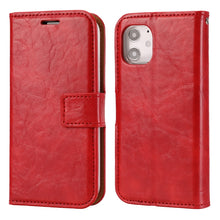 Load image into Gallery viewer, Crazy Horse Texture Detachable Magnetic Back Cover Horizontal Flip Leather Case with Holder &amp; Card Slots &amp; Photo Frame &amp; Wallet, For iPhone 11, For iPhone 11 Pro, For iPhone 11 Pro Max, For iPhone 12 mini, For iPhone 12 / 12 Pro, For iPhone 12 Pro Max