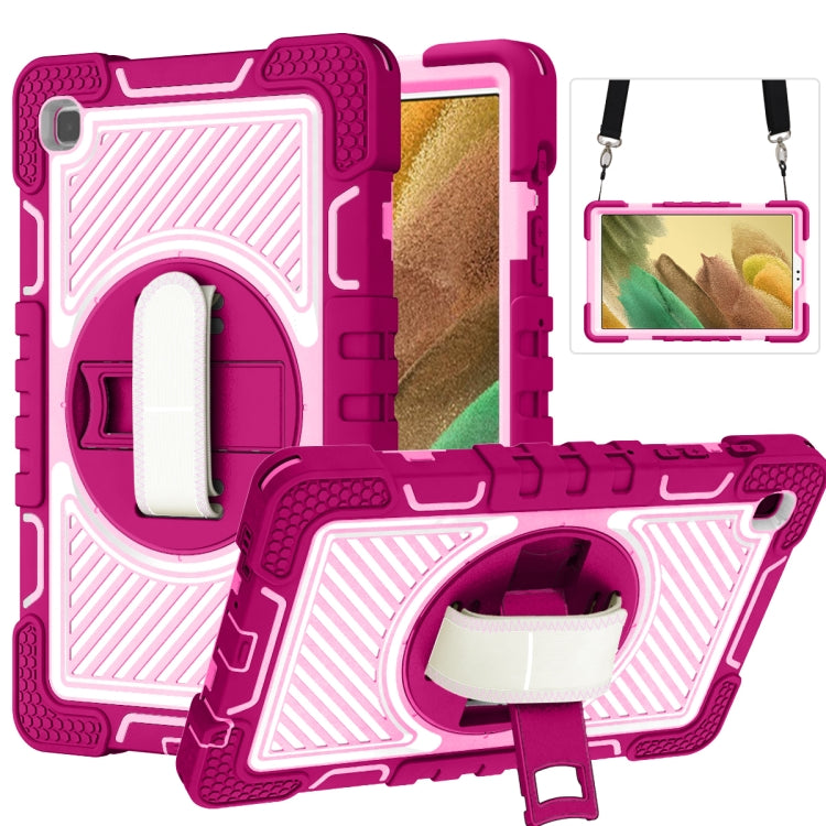 360 Degree Rotation Contrast Color Shockproof Silicone + PC Case with Holder & Hand Grip Strap & Shoulder Strap, For iPad 9.7 2018 / 2017, For iPad 10.2 2021 / 2020 / 2019, For iPad 10.9 / Pro 11 2020 / 2021 / 2018                                      ...