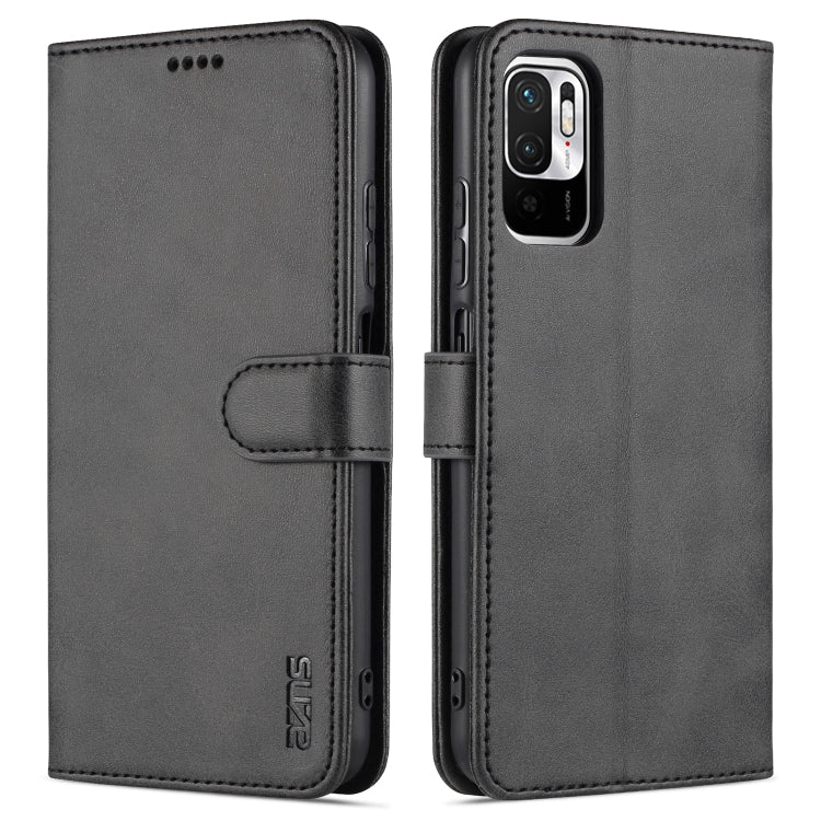 AZNS Skin Feel Calf Texture Horizontal Flip Leather Case with Card Slots & Holder & Wallet, For Xiaomi Redmi K40 Pro, For Xiaomi Poco F3, For Xiaomi Redmi Note 9 5G, For Xiaomi Redmi Note 10 5G, For Xiaomi Poco M3 Pro 5G