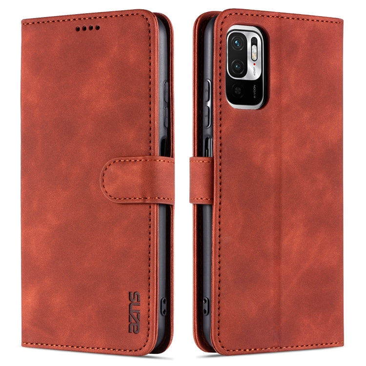 AZNS Skin Feel Calf Texture Horizontal Flip Leather Case with Card Slots & Holder & Wallet, For Xiaomi Redmi K40 Pro, For Xiaomi Poco F3, For Xiaomi Redmi Note 9 5G, For Xiaomi Redmi Note 10 5G, For Xiaomi Poco M3 Pro 5G