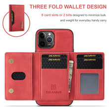 Load image into Gallery viewer, DG.MING M2 Series 3-Fold Multi Card Bag + Magnetic Back Cover Shockproof Case with Wallet &amp; Holder Function, For iPhone 12 mini, For iPhone 12 / 12 Pro, For iPhone 12 Pro Max
