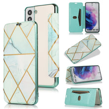 Load image into Gallery viewer, Bronzing Plating PU + TPU Horizontal Flip Leather Case with Holder &amp; Card Slot, For Samsung Galaxy S21+ 5G, For Samsung Galaxy S21 5G, For Samsung Galaxy S20 FE, For Samsung Galaxy S20+, For Samsung Galaxy Note9, For Samsung Galaxy A70                 ...