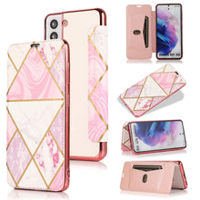 Load image into Gallery viewer, Bronzing Plating PU + TPU Horizontal Flip Leather Case with Holder &amp; Card Slot, For Samsung Galaxy S21+ 5G, For Samsung Galaxy S21 5G, For Samsung Galaxy S20 FE, For Samsung Galaxy S20+, For Samsung Galaxy Note9, For Samsung Galaxy A70                 ...