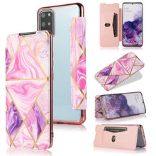 Load image into Gallery viewer, Bronzing Plating PU + TPU Horizontal Flip Leather Case with Holder &amp; Card Slot, For Samsung Galaxy S21+ 5G, For Samsung Galaxy S21 5G, For Samsung Galaxy S20 FE, For Samsung Galaxy S20+, For Samsung Galaxy Note9, For Samsung Galaxy A70                 ...