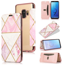 Load image into Gallery viewer, Bronzing Plating PU + TPU Horizontal Flip Leather Case with Holder &amp; Card Slot, For Samsung Galaxy S21+ 5G, For Samsung Galaxy S21 5G, For Samsung Galaxy S20 FE, For Samsung Galaxy S20+, For Samsung Galaxy Note9, For Samsung Galaxy A70                 ...