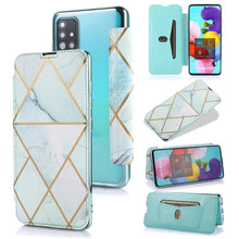 Load image into Gallery viewer, Bronzing Plating PU + TPU Horizontal Flip Leather Case with Holder &amp; Card Slot, For Samsung Galaxy A50, For Samsung Galaxy S8, For Samsung Galaxy S9+, For Samsung Galaxy A20 / A30, For Samsung Galaxy S10e, For Samsung Galaxy A51                        ...
