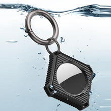 Load image into Gallery viewer, Four Square Carbon Fiber Case with Keychain Ring for AirTag
