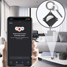 Load image into Gallery viewer, Four Square Carbon Fiber Case with Keychain Ring for AirTag