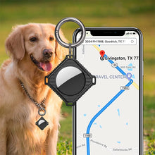 Load image into Gallery viewer, Four Square Carbon Fiber Case with Keychain Ring for AirTag