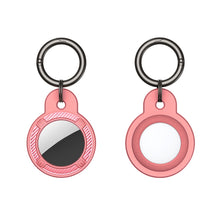 Load image into Gallery viewer, Round Shape Carbon Fiber Anti-fall Case with Keychain Ring for AirTag 2nd Gen / AirTag 1st Gen