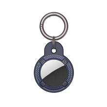 Load image into Gallery viewer, Round Shape Carbon Fiber Anti-fall Case with Keychain Ring for AirTag