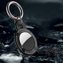 Load image into Gallery viewer, Round Shape Carbon Fiber Anti-fall Case with Keychain Ring for AirTag