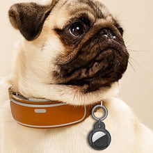 Load image into Gallery viewer, Round Shape Carbon Fiber Anti-fall Case with Keychain Ring for AirTag