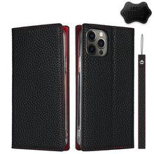 Load image into Gallery viewer, Litchi Texture Horizontal Flip Top Layer Cowhide Leather Case with Holder &amp; Card Slots &amp; Wallet &amp; Strap &amp; Wire Winder, For iPhone 12 mini, For iPhone 12 / 12 Pro, For iPhone 12 Pro Max, For iPhone 11 Pro, For iPhone 11, For iPhone 11 Pro Max           ...