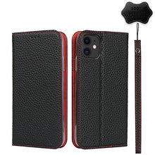 Load image into Gallery viewer, Litchi Texture Horizontal Flip Top Layer Cowhide Leather Case with Holder &amp; Card Slots &amp; Wallet &amp; Strap &amp; Wire Winder, For iPhone 12 mini, For iPhone 12 / 12 Pro, For iPhone 12 Pro Max, For iPhone 11 Pro, For iPhone 11, For iPhone 11 Pro Max           ...